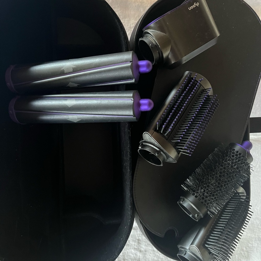 Dyson Black and Purple Hair Styling Tools